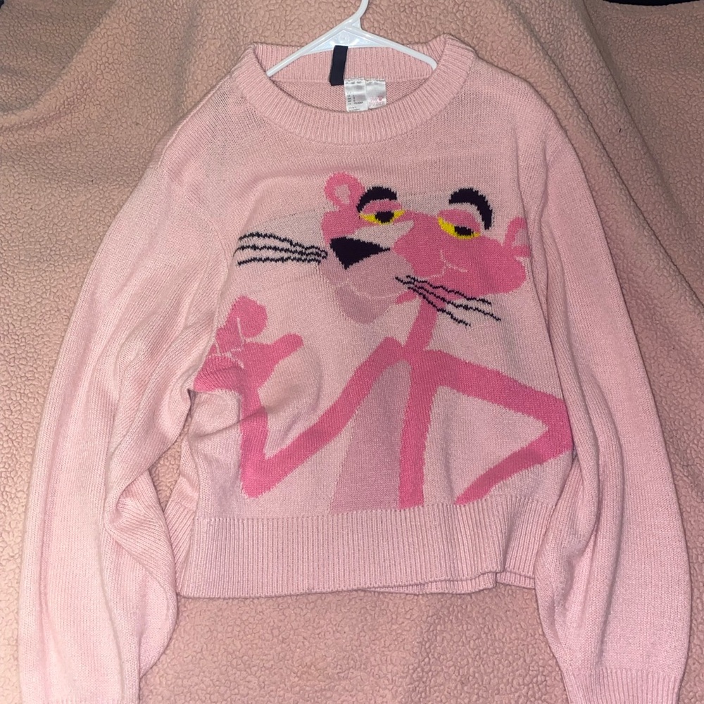 H&M Pink Panther Graphic Sweater